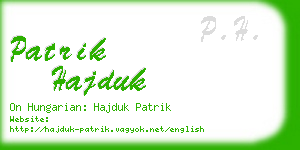 patrik hajduk business card